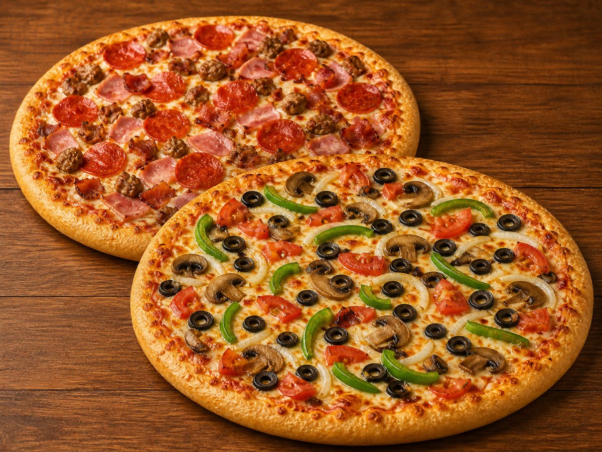 Combo Deal #10 with two large specialty pizzas