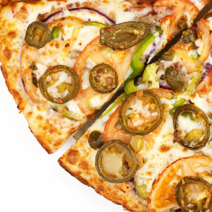 Fresh pizza slices Nanaimo at Departure Bay Pizza